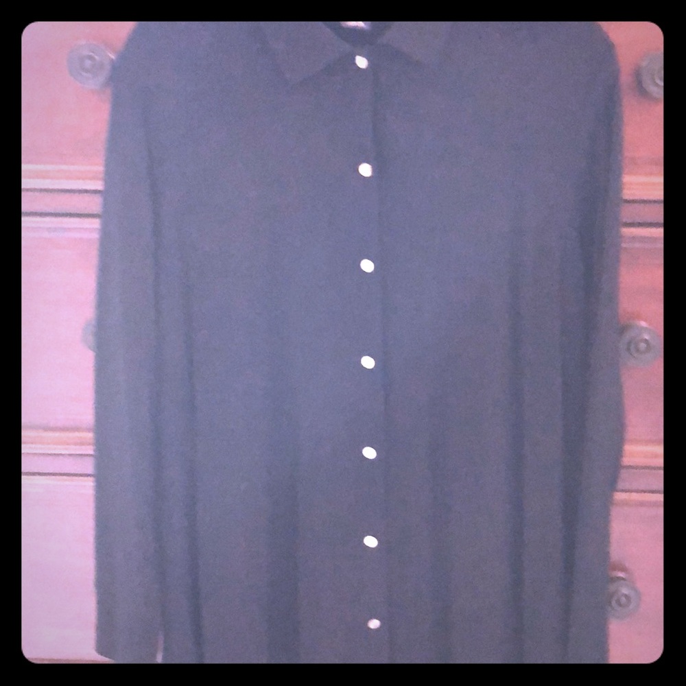 Black button down shirt
